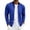 Blue, variant on Mens Rib Collar Open Front Jacket Full Zip Loose Fit Smooth Casual Outerwear with Side Slip Pockets for Daily Streetwear(Red/L)