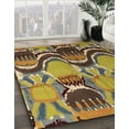 thumbnail image 2 of Ahgly Company Indoor Square Abstract Metallic Gold Abstract Area Rugs, 4' Square, 2 of 6