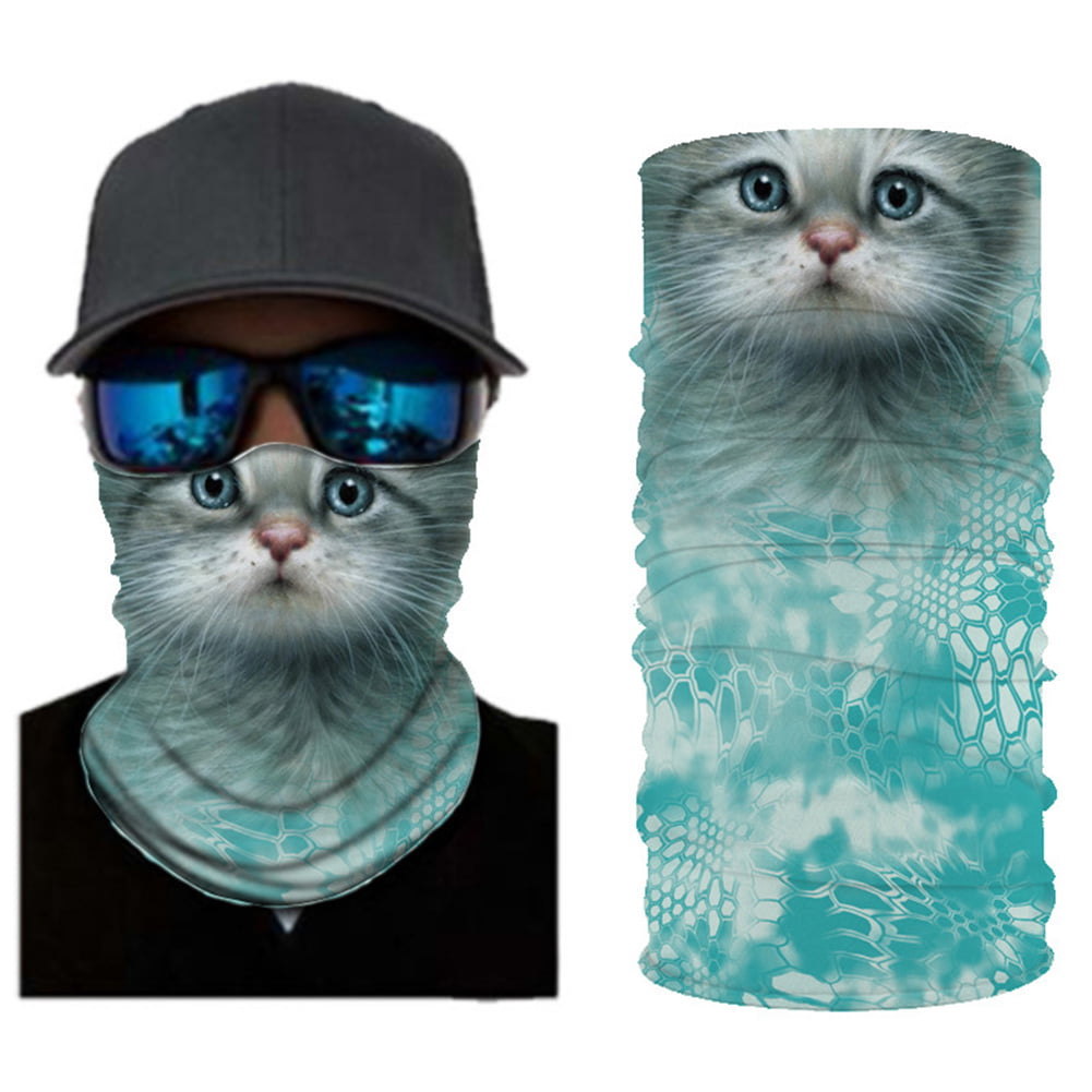 Details about   Windproof 3D Animal Cat Neck Gaiter Half Face Mask Scarf for Outdoor Sports US 