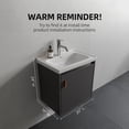 thumbnail image 2 of AmpleCharmic 20'' Bathroom Vanity with Sink, Wall Mounted Small Bathroom Vanity with Soft-Close Door Modern Floating Cabinet, Chrome Faucet, Pop-up Drain, P-Trap Included, Grey, 2 of 7