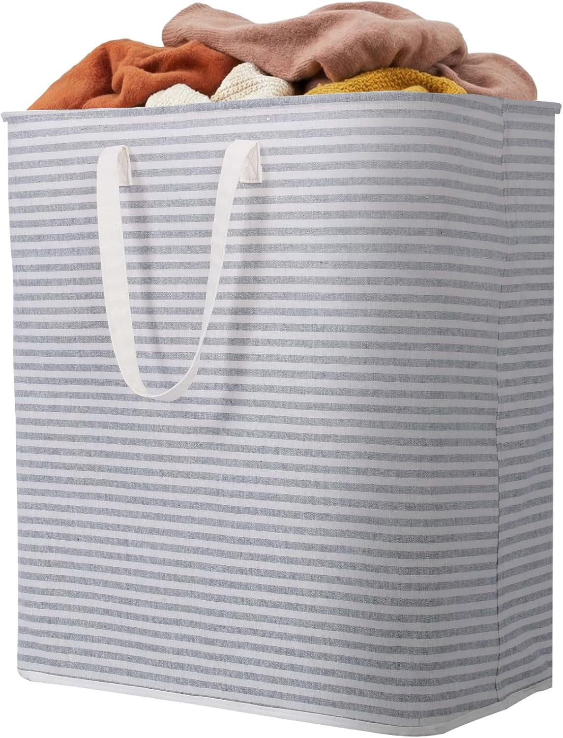 2 Pack 80L Collapsible Laundry Baskets, Waterproof Freestanding Clothes Hamper with Reinforced Handles, 160L Total for Bedroom & Laundry Room
