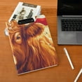 thumbnail image 6 of Cartoon Highland Cow Flag Foldable Binder Folder Clipboard with Pen Slot Double Clips A4 Size File Storage, 6 of 8