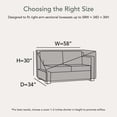 thumbnail image 2 of Covermates Outdoor Right-Arm Sectional Cover - 58"W x34"D x 30"H, 300D Polyester, All-Weather, 2 of 7