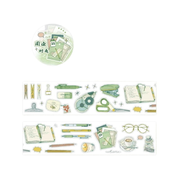 Minimalist Landscape Paper Tape - DIY Scenic Decorative Tape for Journaling, Scrapbooking, Arts & Crafts - Easy-to-Tear Nature Themed Washi Stickers