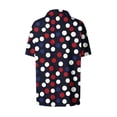 thumbnail image 5 of GNFQXSS Women Print V Neck Short Sleeve Blouse Casual Soft Lightweight Pullover Top For Weekend Outings Navy XL, 5 of 6