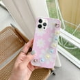 thumbnail image 5 of Compatible with iPhone 13 Pro Max Case with Bracelet for Women Girls Girly Chain Wrist Strap Case Cute Flower Floral Print Phone Case Soft TPU for iPhone 13 Pro Max Shockproof Protective Cover, 5 of 10
