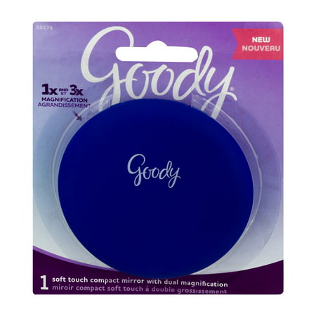 Goody Soft Touch Compact Mirror With Dual Magnification 1.0 CT (color may (Best Travel Magnifying Mirror)