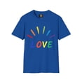 thumbnail image 2 of LOVE (MULI-COLOR PRINT) Unisex Softstyle T-Shirt, 2 of 5