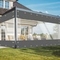 thumbnail image 3 of SHANNA Heavy Duty Waterproof Clear Tarps Curtain Thicken PVC Tarps Curtains with Grommets for Patio, Pergola, Porch, Gazebos, Balcony, 3 of 14