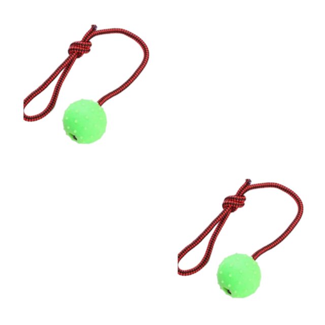 Methold 2 bolas resistentes a los arañazos para perros, juguete de goma sólida, suministros de entrenamiento para moler , tamaño pequeño verde talla pequeña 2Conjunto