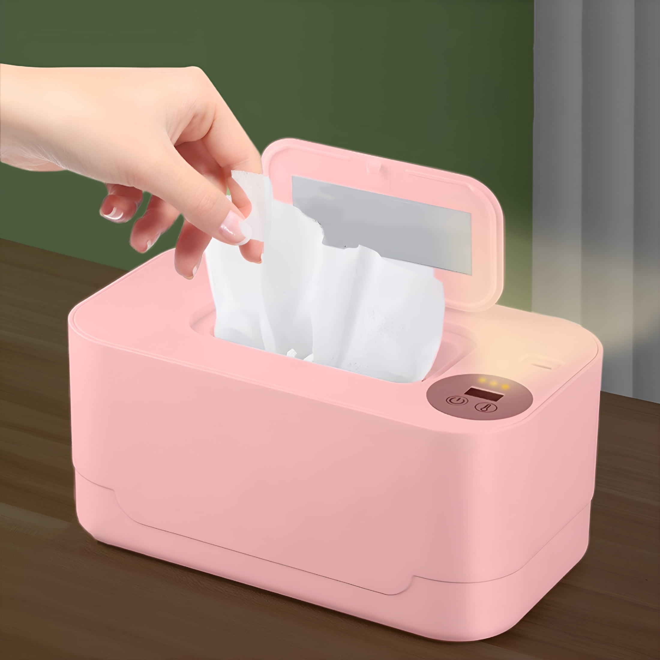 HIBIBUD 2026 New Portable Usb Wipes Warmer Heater with Large Capacity Thermostat Control for Adults Travel Car Home Use Compact Lightweight Easy to Use Wet Wipe Dispenser 24H Constant Temperature