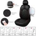 thumbnail image 3 of Fundas para Asientos de Auto CAROMOP de Cuero PU Impermeables, Set Delantero, 3 of 7