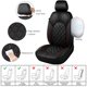 thumbnail image 3 of Fundas para Asientos de Auto CAROMOP de Cuero PU Impermeables, Set Delantero, 3 of 7