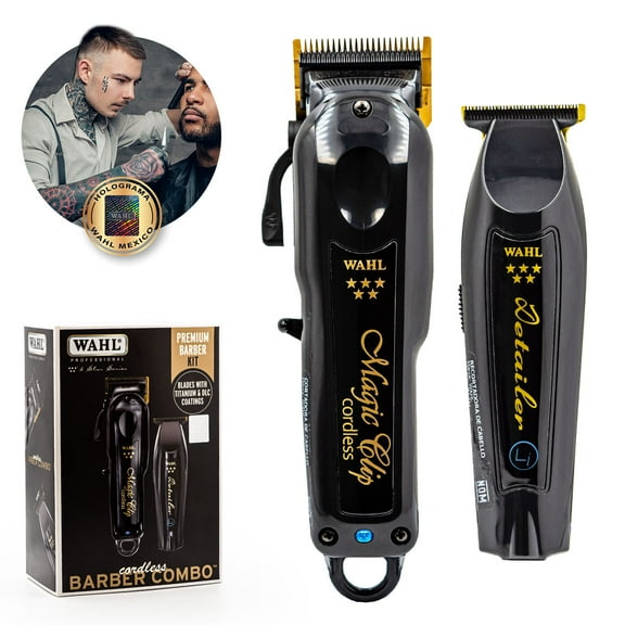 Barber Combo Wahl Inalambrica Magic Clip + Detailer Li Profesional