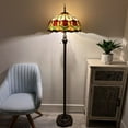 thumbnail image 5 of Enjoy Decor Lamps 64-Inch Tiffany 2-Light Floor Lamp with Stained Glass Tulips Bowl Shade, 5 of 5
