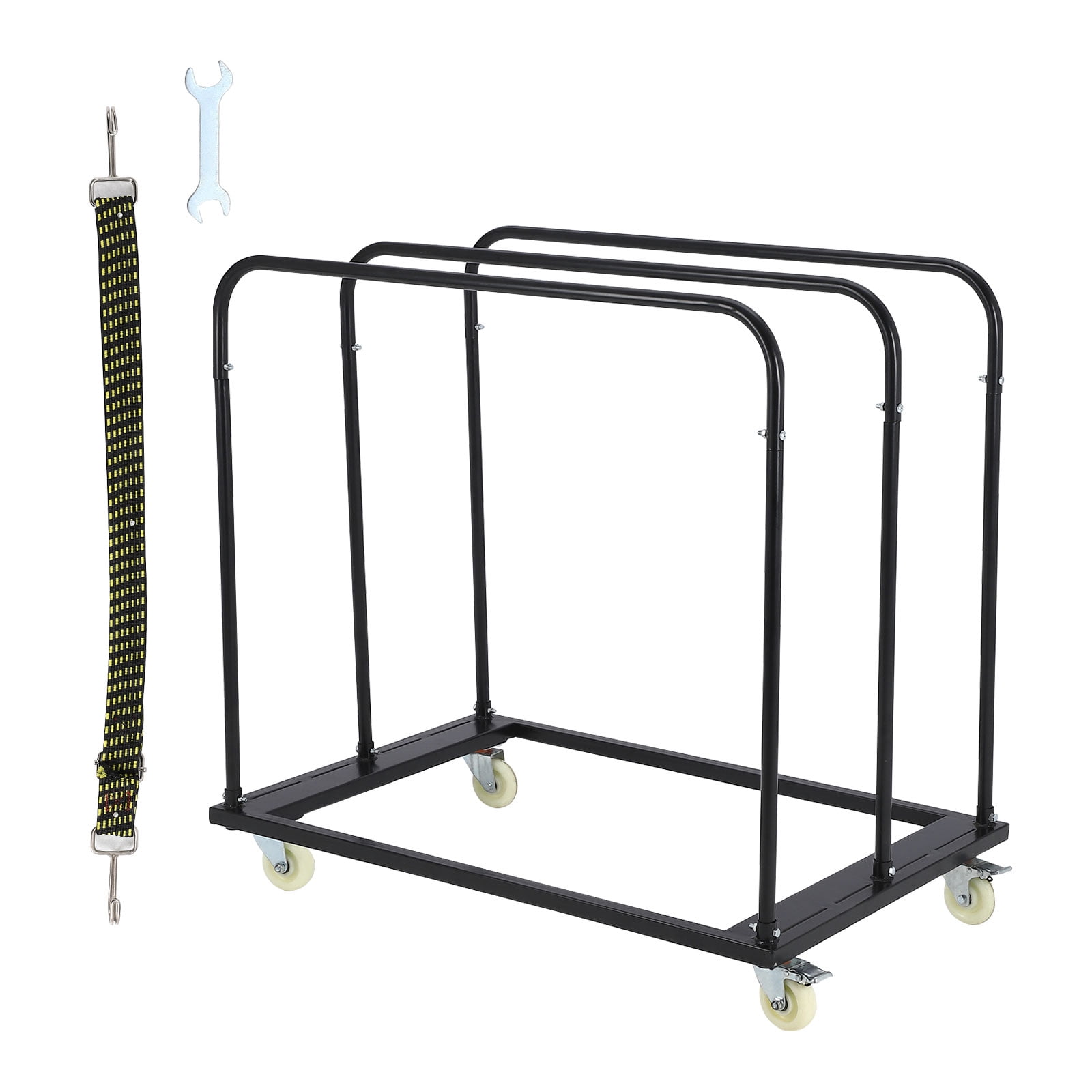 Accreate Steel Drywall Dolly, Heavy-Duty Panel Truck Cart with 5” PU Swivel Wheels for Moving Building Materials Furniture
