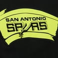 thumbnail image 4 of Men's Mitchell & Ness Black San Antonio Spurs Hardwood Classics Neon Nights Premium T-Shirt, 4 of 5