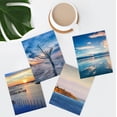 thumbnail image 3 of PixonSign Frameless Wall Art Vibrant Ocean Cloud Reflection Islands Prints, Set of 4 Sea Landscape Wall Decors, Nature Wall Décor, Beach Adhesive Canvas Poster, Modern Home Artwork - 8"x10", 3 of 5