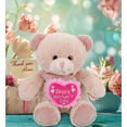 thumbnail image 6 of DolliBu Happy Mother's Day Super Soft Plush Baby Pink Bear - Cute Stuffed Animal Present With Pink Heart Message for Best Mommy, Grandma, Wife, Daughter - Cute Wild Life Plush Toy Gift - 8 Inch, 6 of 6