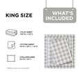 thumbnail image 4 of Regency Heights King Size Cotton Flannel Sheet Set, 4-Piece Flannel Bed Sheets King, 100% Cotton Bed Sheets Set with Deep Pocket, Gray Herringbone Check, 4 of 6