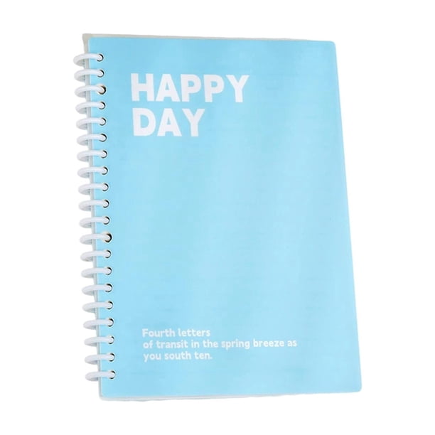 Cuaderno A5 de hojas sueltas, 60 hojas, 120 páginas, cubierta de polipropileno, resistente al agua, papel rayado, recargable, ideal para estudiantes, oficina, escuela, escritura y diario.