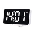 thumbnail image 1 of Relaj led de alarma LED digital 6.7 Pulgadas Mirador de espejo RELOJ Electónico 12/24H Conmutable Con 2 Ajuste de Alarma 4 Niveles de Brillo Volumen Ajustable Soporte de USB, 1 of 6
