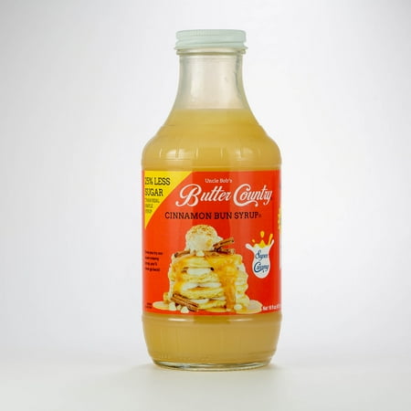 Butter Country Rich and Creamy Buttermilk Syrup | Cinnamon Bun Flavor | 16 fl oz Bottle