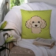 thumbnail image 3 of Dog Face Checkerboard Design Fabric Decorative Pillow, 3 of 4