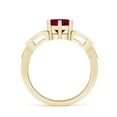 thumbnail image 2 of ANGARA Natural Solitaire Round 1.4 ct Ruby Celtic Knot Engagement Ring in 14K Yellow Gold for Women (Size-7mm) | July Birthstone, Birthday, Anniversary, Jewelry Gift for Women | Natural Ruby Ring, 2 of 10
