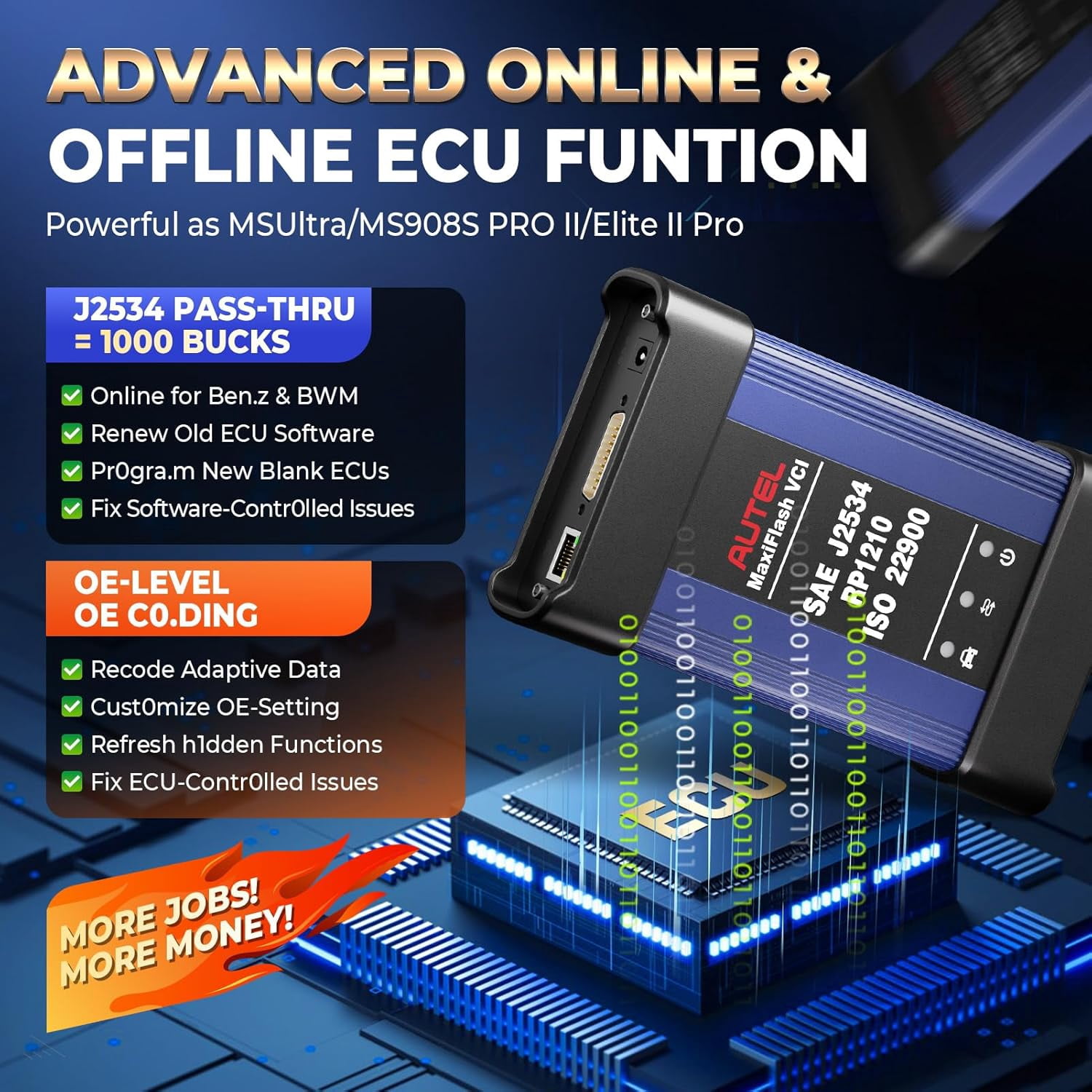 Autel MaxiIM IM608 II Key Fob Car Diagnostic Scan Tool with XP400 PRO, Advanced , CANFD/DoIP, with Free MKPA-KIT, G-BOX2 & APB112