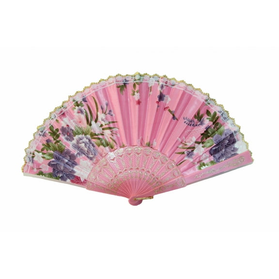 Pink Chinese Folding Hand Fan