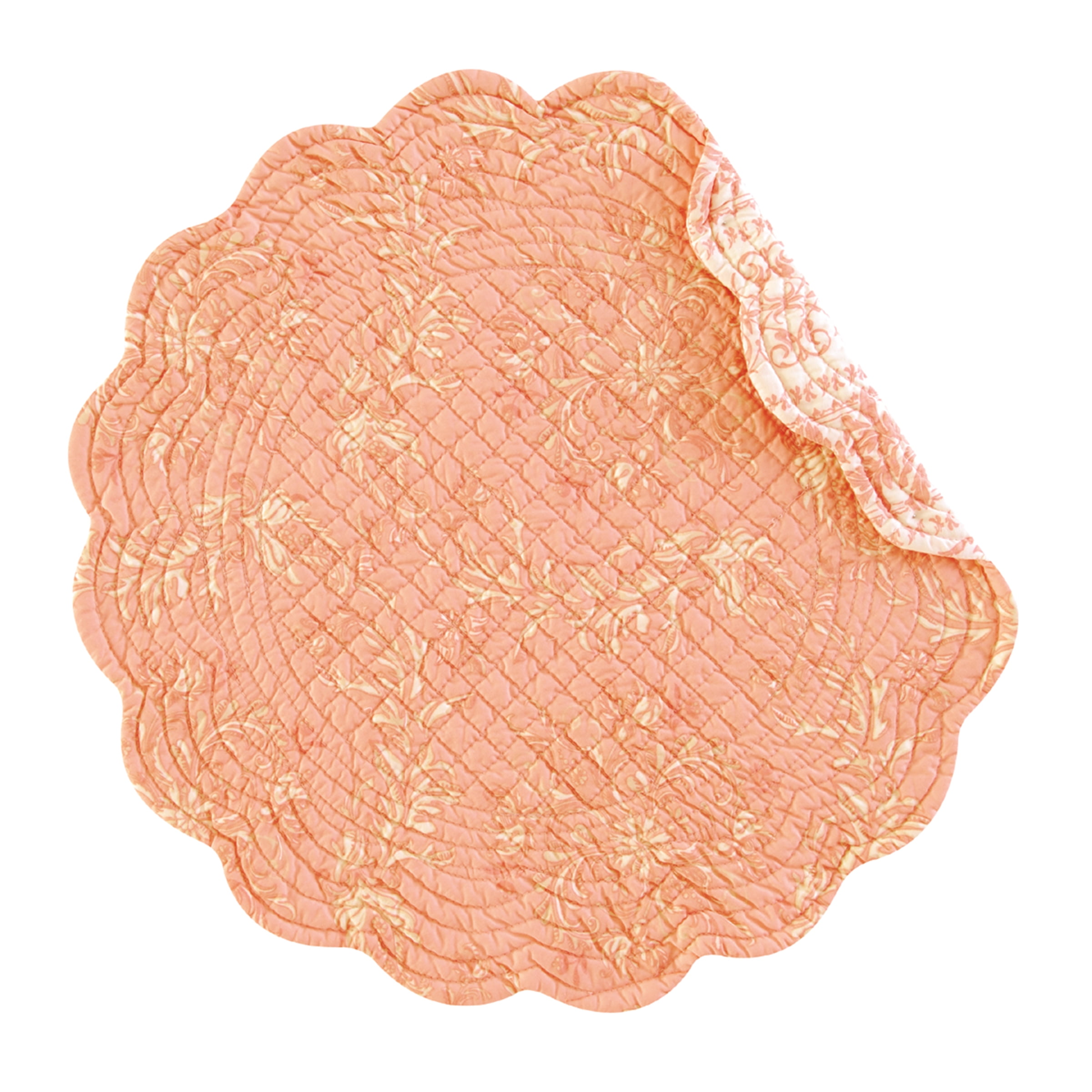 Colonial Williamsburg Windsor Pink Round Quilted Single Cotton