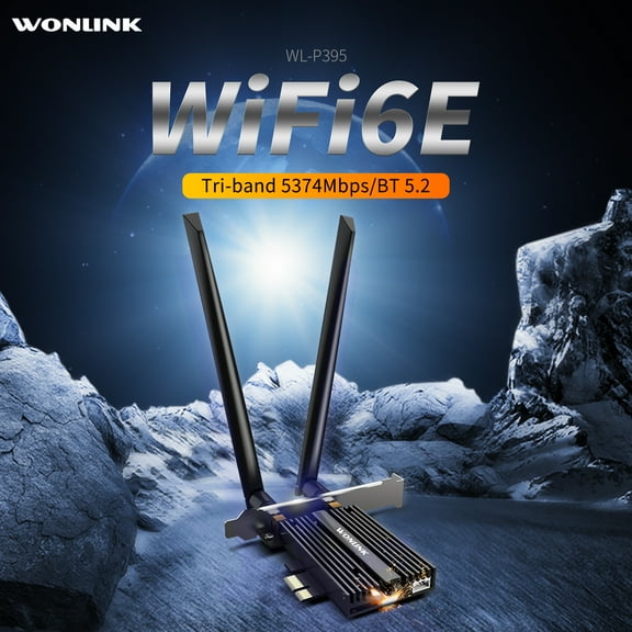 Wonlink USB WiFi adapter for PC, AX210 dual-band wireless Wi-Fi 6E dongle, driver-free for Windows 10/11