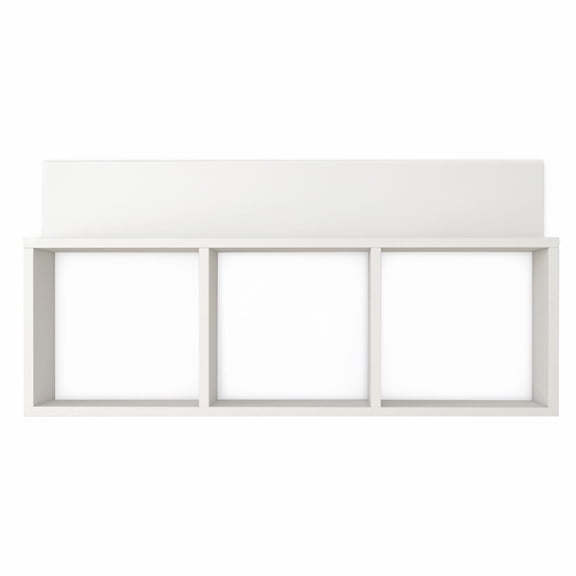 Danya B. Contemporary, Industrial 5.75" x 31.5" 2-Tier White Floating Shelf