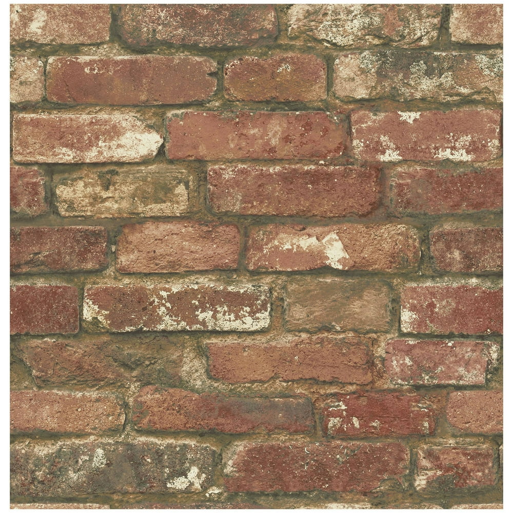 NuWallpaper West End Brick Removable Peel and Stick Wallpaper Walmart