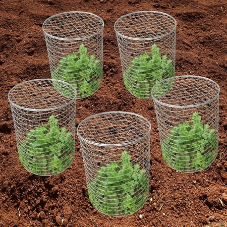 Mr Garden ETA Stainless Steel Wire Barrier Mesh Basket,13" Diax15 H, 5pack