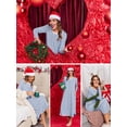 thumbnail image 6 of Avidlove Nightgowns for Women Floral Long Sleeve Henley Sleepshirt Full Length Nightdress Sleepwear with Pockets S-3XL, 6 of 7