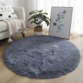 thumbnail image 3 of Plush Round Rug Mat Fluffy White Carpets for Living Room Soft Home Decor Bedroom Kid Room Decoration Salon Thick Pile Rug, 3 of 5