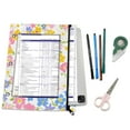 thumbnail image 5 of Colorful Flowers 3-Ring Binder Pouches A4 Size Zipper Pocket File Storage 2 Packs, 5 of 6