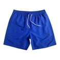 thumbnail image 3 of DDAPJ pyju Mens Drawstring Running Shorts Solid Athletic Shorts Lightweight Quick Dry Workout Gym Shorts with Pockets Blue M, 3 of 7