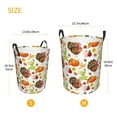 thumbnail image 5 of Daiia Thanksgiving Turkey Round Laundry Basket with Handles Thickened Waterproof Circular hamper,Dirty Clothes Storage Basket for Bedroom,Bathroom,College Dorm-Medium, 5 of 8