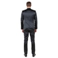 thumbnail image 4 of Tazzio Skinny Fit Shiny Satin Tuxedo 3 Piece Suit Set with Bowtie, 4 of 4