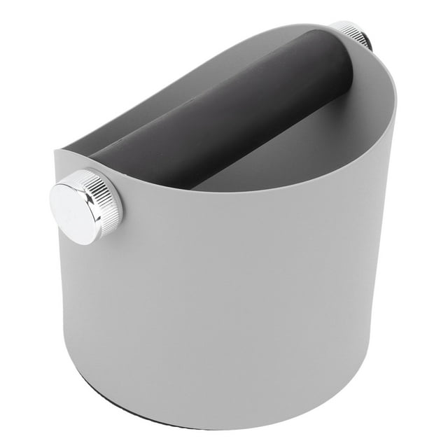Coffee Machine Grounds Box, Coffee Knocking Slag Bucket Non Slip Base Dishwasher Safe Low Noise Bevel Mouth Design Large Capacity For Bar Grey