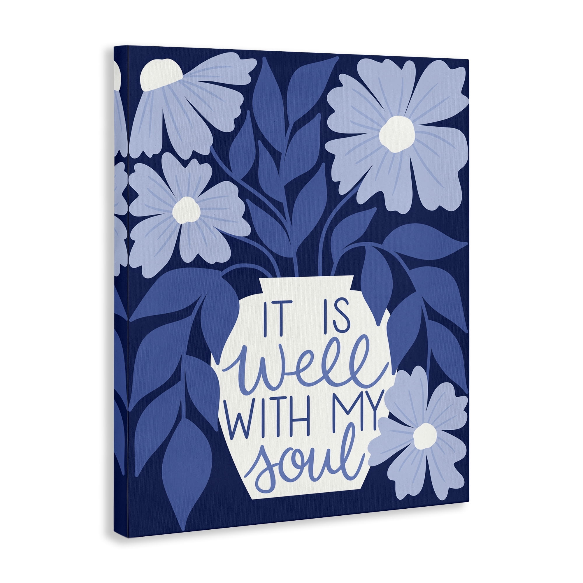 Stupell Industries Well With My Soul Florals Plants & Flowers Painting Wrapped Canvas Art Print Wall Art, 36 x 48