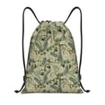 thumbnail image 1 of Saiise Tropical Plants Green Pattern Sports Drawstring Backpack - String Swim Gym Bag with Wet Proof Pocket for Women&Men-Medium, 1 of 6