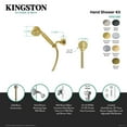 thumbnail image 4 of Kingston Brass KX1033BE Restoration Hand Shower Kit, Antique Brass, 4 of 5