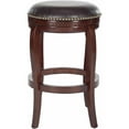 thumbnail image 2 of SAFAVIEH Nuncio 29" Bicast Leather Barstool, Sierra/Brown, 2 of 3