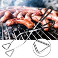 thumbnail image 2 of Utensilio de acero inoxidable para parrilla, filetes, verduras y más: pinzas para alimentos duraderas, perfectas para cocinar al aire libre y ensaladas Pinzas para barbacoa de primera, 2 of 8