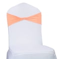 thumbnail image 3 of MDS Pack of 10 Spandex Chair Bow Sash Bands Ties Without Buckle for Wedding - Peach, 3 of 6