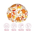thumbnail image 3 of Yiaed Autumn Sweater Warmth Print Reusable Shower Cap & Bath Cap & Lined, Oversized Waterproof Shower Caps Designed for all Hair Lengths, 3 of 7